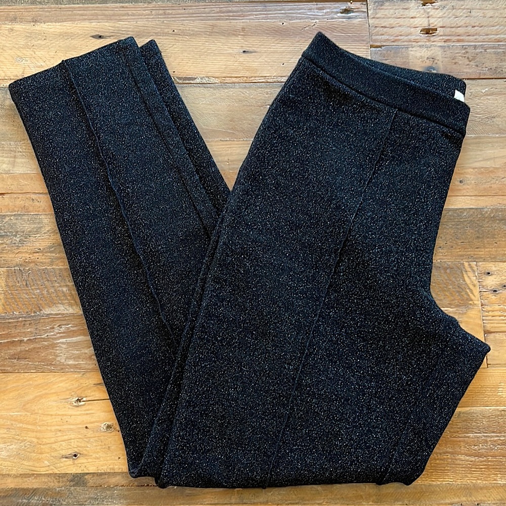 H&M black sparkle stretch pants size 12
